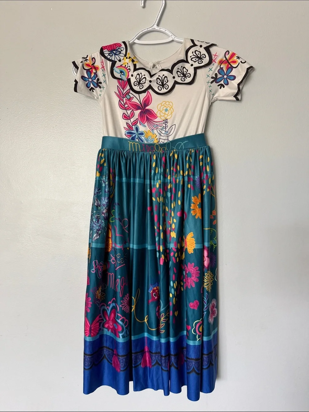 size 120 5-6 yrs Mirabel costume encanto dress floral cosplay girls polyester